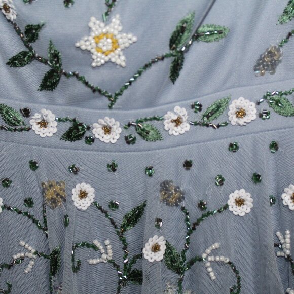 NEW MAC DUGGAL Off The Shoulder Embroidered Ruffle Tiered Gown 9069‎ SZ 6 - Picture 8 of 13